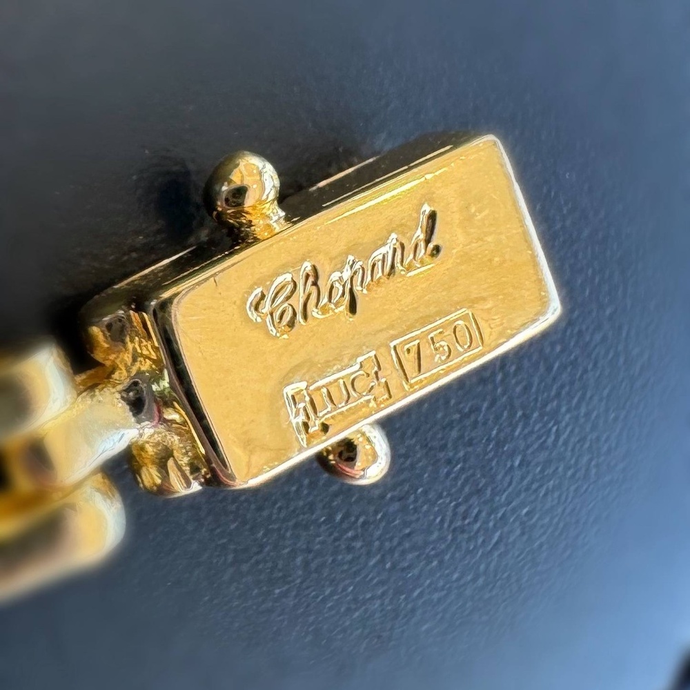 Vintage Chopard Happy Diamonds 18k yellow gold Heart panther link 0.07Ct Floatin - Picture 11 of 13